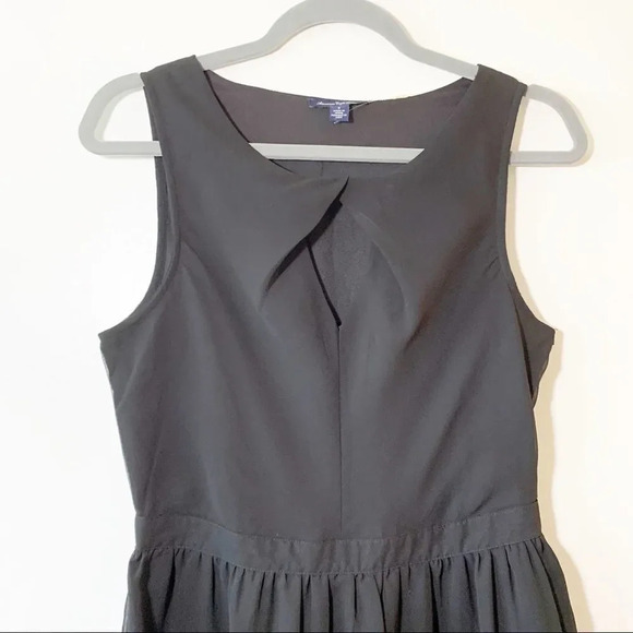 American Eagle Black‎ Sleeveless Dress Cutout Detail Sparkles Beaded Size 6 New - Picture 3 of 8